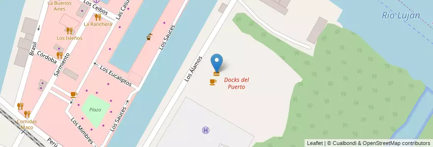 Mapa de ubicacion de Dean & Dennys en アルゼンチン, ブエノスアイレス州, Partido De Tigre, Tigre.
