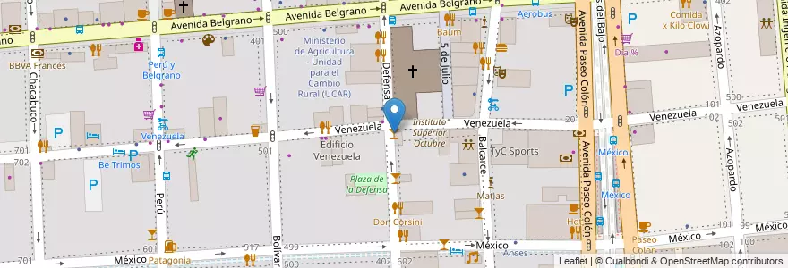 Mapa de ubicacion de DeBar Warsteiner, Montserrat en الأرجنتين, Ciudad Autónoma De Buenos Aires, Comuna 1, Buenos Aires.