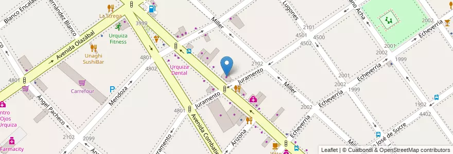 Mapa de ubicacion de Decorlam, Villa Urquiza en آرژانتین, Ciudad Autónoma De Buenos Aires, Comuna 12, Buenos Aires.
