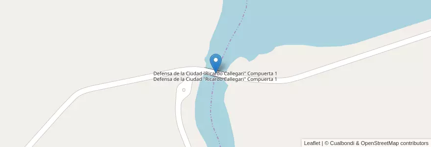 Mapa de ubicacion de Defensa de la Ciudad "Ricardo Callegari" Compuerta 1 en Argentinië, Buenos Aires, Partido De General Belgrano.