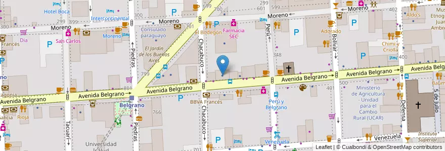 Mapa de ubicacion de Defensoría del Pueblo, Montserrat en Argentina, Ciudad Autónoma De Buenos Aires, Comuna 1, Buenos Aires.