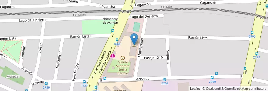 Mapa de ubicacion de Defensoría Zonal 6 en Arjantin, Santa Fe, Departamento Rosario, Municipio De Rosario, Rosario.