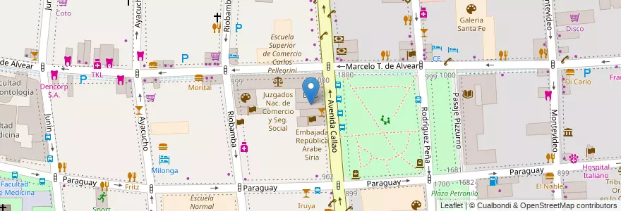 Mapa de ubicacion de Def.Gral. de la Nación, Recoleta en Argentinië, Ciudad Autónoma De Buenos Aires, Comuna 2, Buenos Aires.