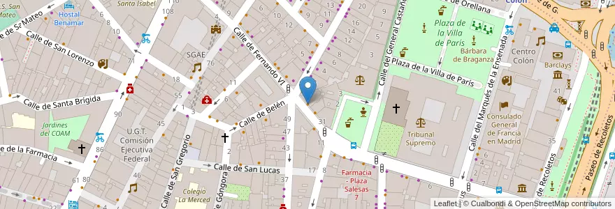 Mapa de ubicacion de Défilé café en Испания, Мадрид, Мадрид, Área Metropolitana De Madrid Y Corredor Del Henares, Мадрид.