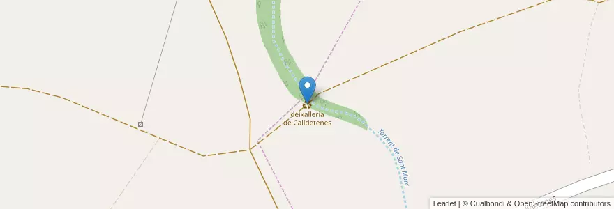 Mapa de ubicacion de deixalleria de Calldetenes en 스페인, Catalunya, Barcelona, Osona, Calldetenes.