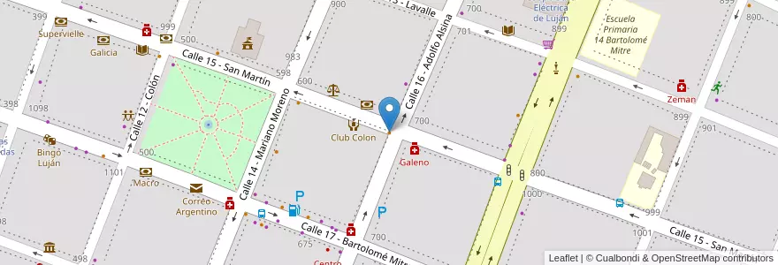 Mapa de ubicacion de Déjà vu en Argentinië, Buenos Aires, Partido De Luján.