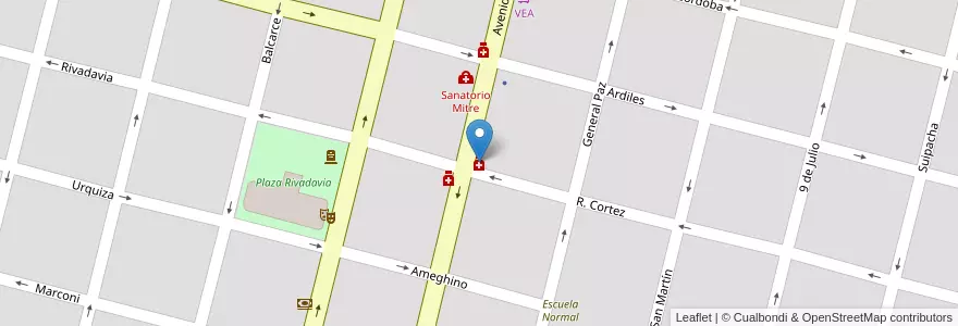 Mapa de ubicacion de Del Aguila en アルゼンチン, サンルイス州, General Pedernera, Villa Mercedes, Municipio De Villa Mercedes.