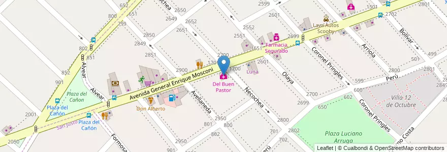 Mapa de ubicacion de Del Buen Pastor en آرژانتین, استان بوئنوس آیرس, Partido De La Matanza, Lomas Del Mirador.