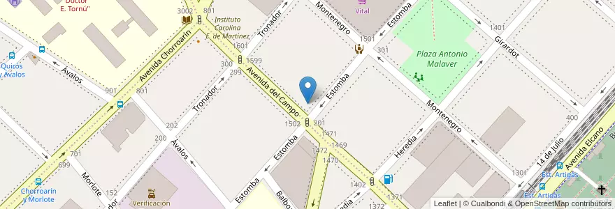Mapa de ubicacion de Del Campo, La Paternal en 阿根廷, Ciudad Autónoma De Buenos Aires, 布宜诺斯艾利斯, Comuna 15.