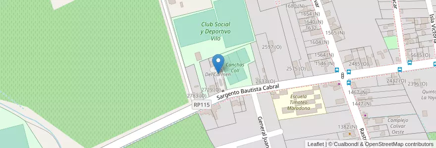 Mapa de ubicacion de Del Carmen en Argentinien, San Juan, Chile, Rivadavia.