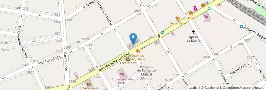 Mapa de ubicacion de Del Carmen en Argentinië, Buenos Aires, Partido De Vicente López, Vicente López.