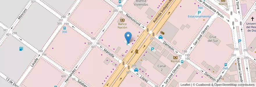 Mapa de ubicacion de Del Centro en Arjantin, Santa Cruz, Şili, Mercado De La Ciudad, Deseado, Caleta Olivia.