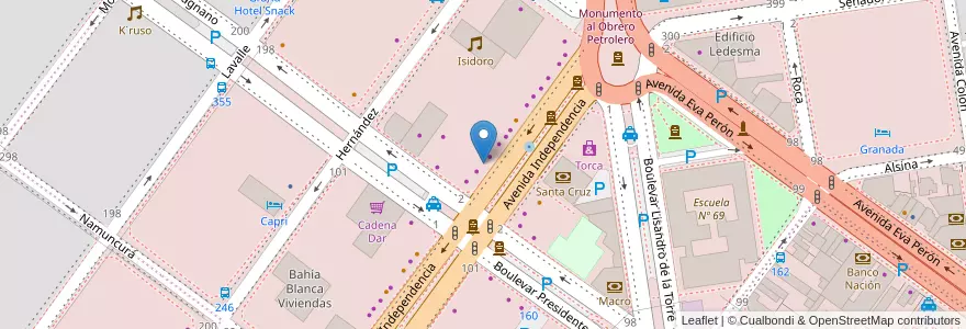 Mapa de ubicacion de Del Cerro en Аргентина, Санта-Крус, Чили, Mercado De La Ciudad, Deseado, Caleta Olivia.