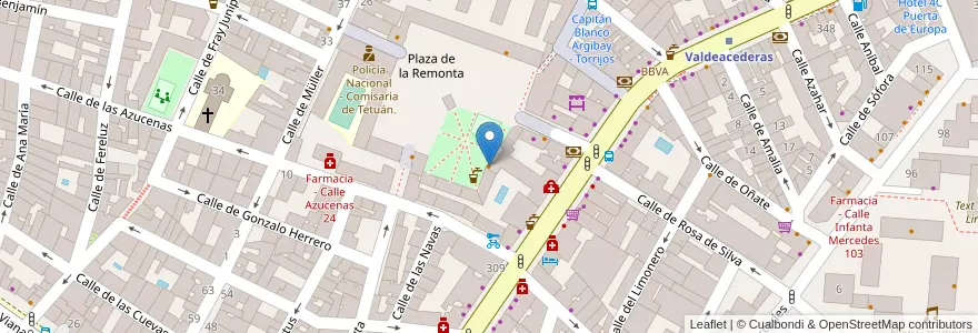Mapa de ubicacion de Del Cordero en España, Comunidad De Madrid, Comunidad De Madrid, Área Metropolitana De Madrid Y Corredor Del Henares, Madrid.