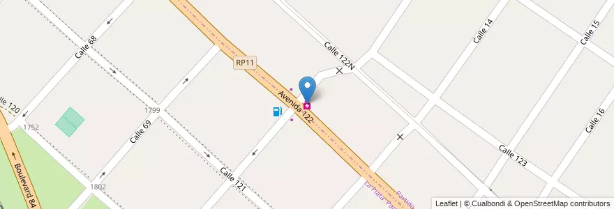 Mapa de ubicacion de DEL ESTE en الأرجنتين, بوينس آيرس.
