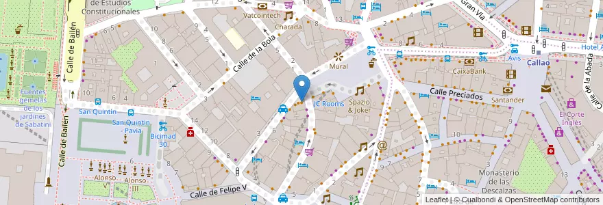 Mapa de ubicacion de Del Greco en España, Comunidad De Madrid, Comunidad De Madrid, Área Metropolitana De Madrid Y Corredor Del Henares, Madrid.