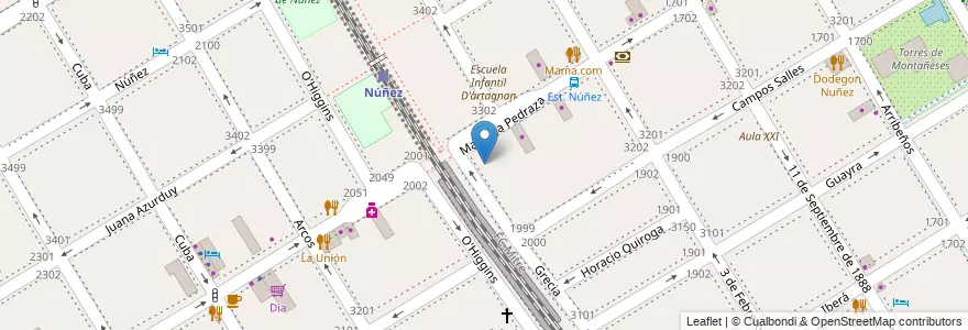 Mapa de ubicacion de Del Jacarandá, Nuñez en الأرجنتين, Ciudad Autónoma De Buenos Aires, Buenos Aires, Comuna 13.