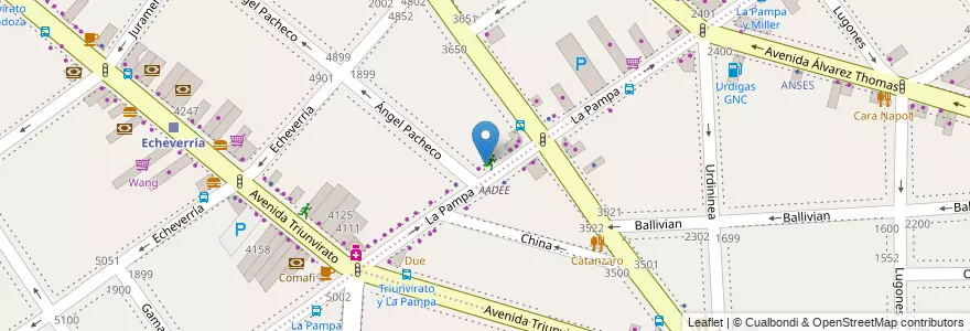 Mapa de ubicacion de Del Otro Lado, Villa Urquiza en Argentinië, Ciudad Autónoma De Buenos Aires, Comuna 12, Buenos Aires.