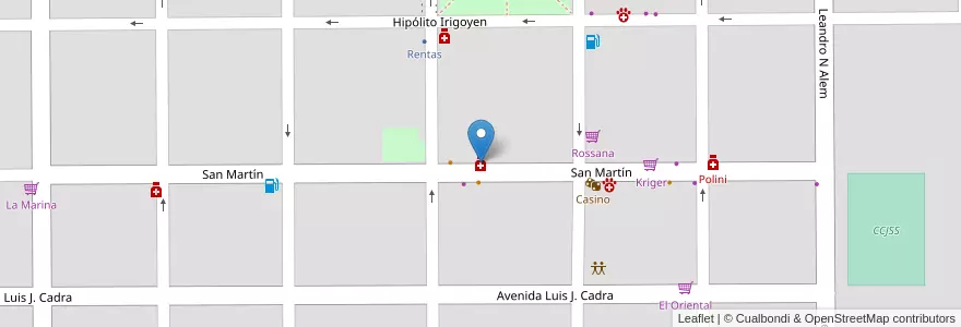 Mapa de ubicacion de Del Pueblo en 아르헨티나, Chaco, Departamento Fray Justo Santa María De Oro, Municipio De Santa Sylvina, Santa Sylvina.