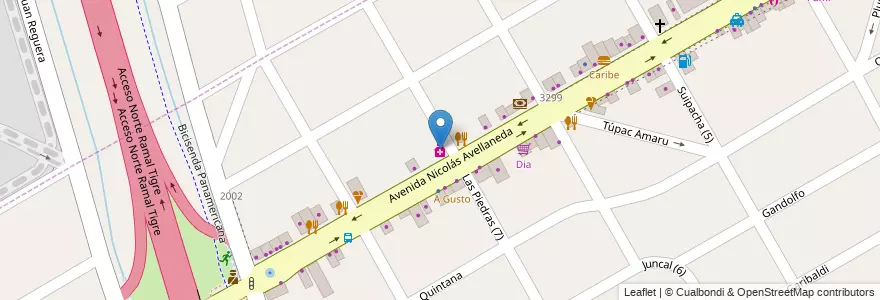 Mapa de ubicacion de Del Rosario en Argentina, Provincia Di Buenos Aires, Partido De San Fernando, Victoria.