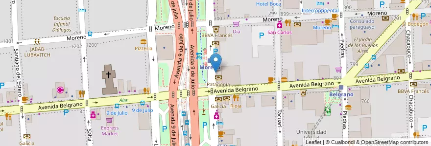 Mapa de ubicacion de Del toro, Montserrat en アルゼンチン, Ciudad Autónoma De Buenos Aires, Comuna 1, ブエノスアイレス.