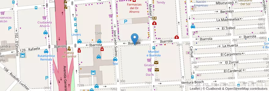 Mapa de ubicacion de Del Valle, Liniers en آرژانتین, Ciudad Autónoma De Buenos Aires, Comuna 9, Buenos Aires.