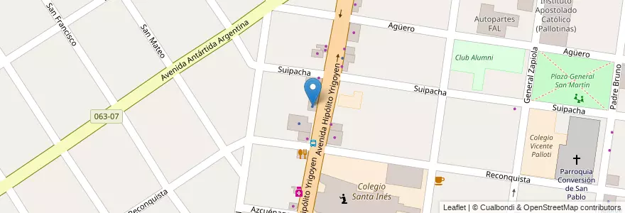 Mapa de ubicacion de Delagación Turdera en Arjantin, Buenos Aires, Partido De Lomas De Zamora, Turdera.