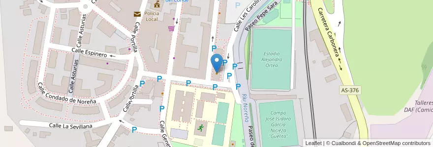 Mapa de ubicacion de Delarriba Café en Испания, Астурия, Астурия, Siero, Noreña.