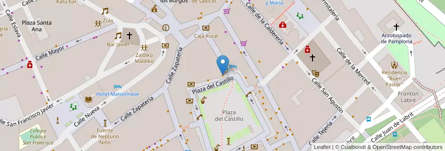 Mapa de ubicacion de Delcastillo Bar en Espanha, Navarra, Navarra, Pamplona/Iruña.