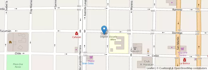 Mapa de ubicacion de Delco Digital en Argentinië, Entre Ríos, Departamento Villaguay, Distrito Lucas Al Sud, Villaguay.