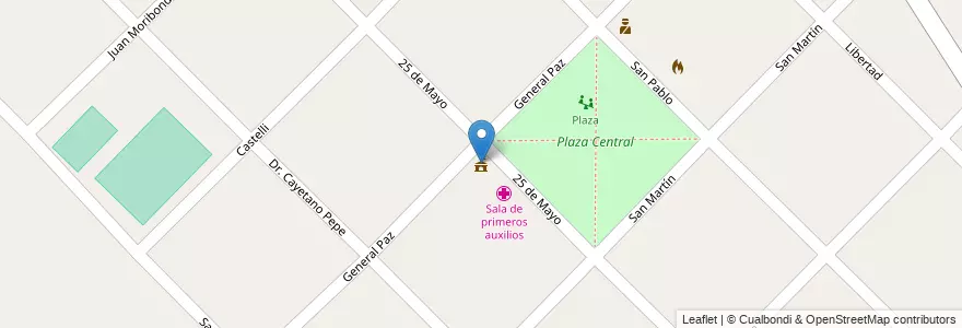 Mapa de ubicacion de Delegación Municipal en Arjantin, Buenos Aires, Partido De Magdalena, General Mansilla.