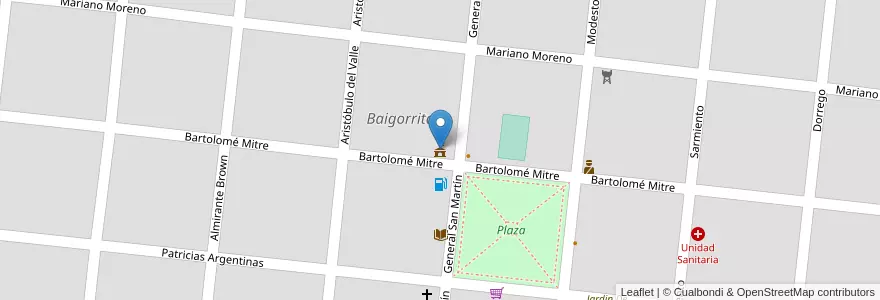 Mapa de ubicacion de Delegación Municipal en Argentina, Provincia Di Buenos Aires, Partido De General Viamonte, Baigorrita.