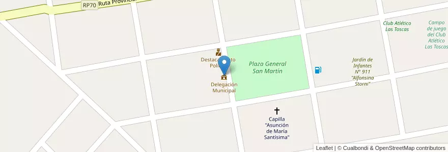 Mapa de ubicacion de Delegación Municipal en 阿根廷, 布宜诺斯艾利斯省, Partido De Lincoln.