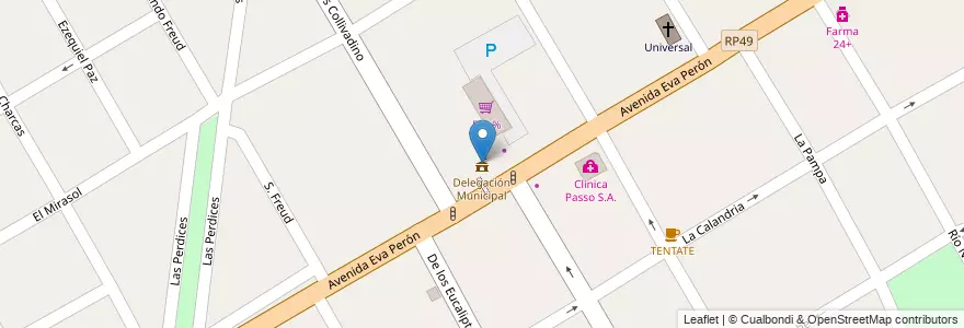 Mapa de ubicacion de Delegación Municipal en アルゼンチン, ブエノスアイレス州, Partido De Lomas De Zamora, San José.