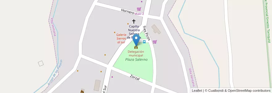 Mapa de ubicacion de Delegación municipal en Argentinië, Buenos Aires, Partido De Tornquist.