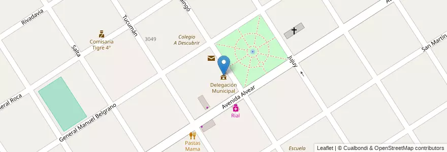 Mapa de ubicacion de Delegación Municipal en Argentinië, Buenos Aires, Partido De Tigre, Benavídez.