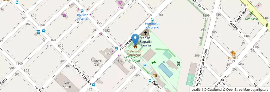 Mapa de ubicacion de Delegación Municipal en Argentinië, Buenos Aires, Partido De La Matanza, Ramos Mejía.