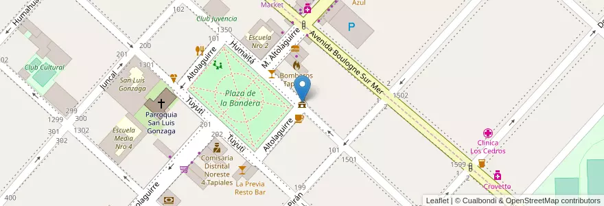Mapa de ubicacion de Delegación Municipal en آرژانتین, استان بوئنوس آیرس, Partido De La Matanza, Tapiales.