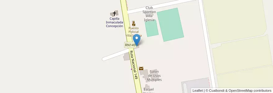 Mapa de ubicacion de Delegacion Municipal Iglesia en Arjantin, San Juan, Şili, Iglesia.