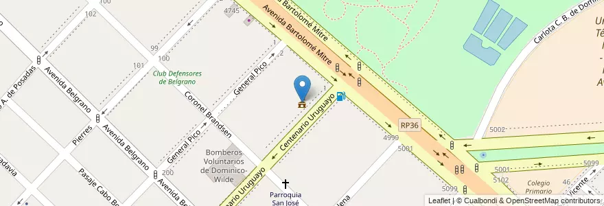 Mapa de ubicacion de Delegación Municipal en Arjantin, Buenos Aires, Partido De Avellaneda, Villa Domínico.