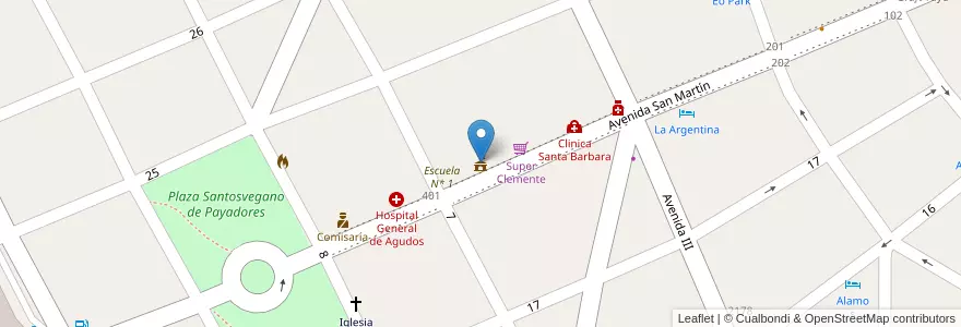 Mapa de ubicacion de Delegación municipalidad en Arjantin, Buenos Aires, Partido De La Costa.