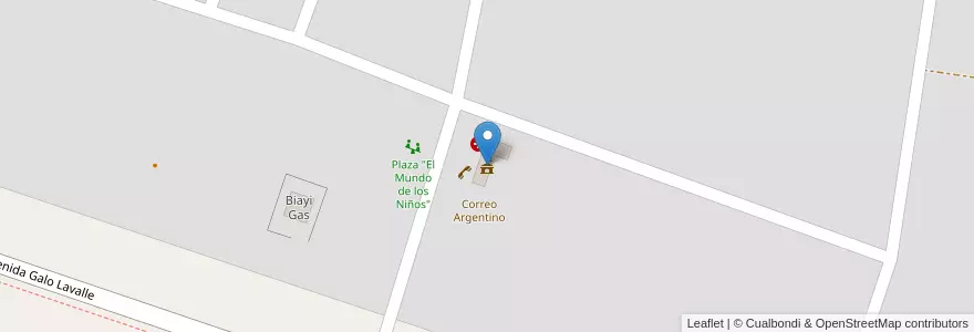 Mapa de ubicacion de Delegación Pavón en Arjantin, Buenos Aires, Partido De General Lavalle.