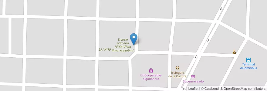 Mapa de ubicacion de Delegación Zonal Villa Dos Trece en Аргентина, Формоса, Departamento Pirané, Municipio De Villa Dos Trece, Villa Dos Trece.