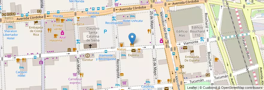 Mapa de ubicacion de Delhi Darbar, San Nicolas en Argentinien, Ciudad Autónoma De Buenos Aires, Comuna 1, Buenos Aires.