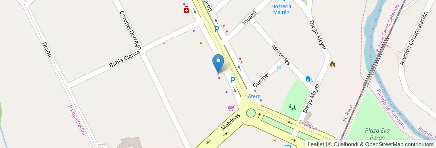 Mapa de ubicacion de Delia en Argentinië, Buenos Aires, Partido De Tornquist.