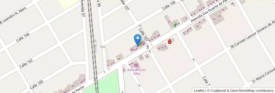 Mapa de ubicacion de Delicateses en الأرجنتين, بوينس آيرس, Partido De Presidente Perón.