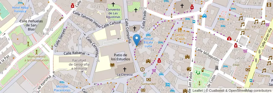 Mapa de ubicacion de Delicatessen en Spanje, Castilië En León, Salamanca, Campo De Salamanca, Salamanca.