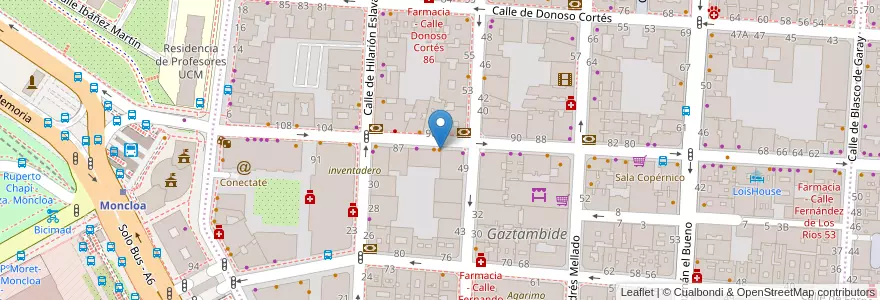 Mapa de ubicacion de Delicatessen Moments en İspanya, Comunidad De Madrid, Comunidad De Madrid, Área Metropolitana De Madrid Y Corredor Del Henares, Madrid.