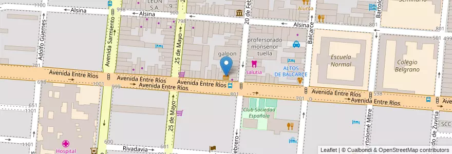 Mapa de ubicacion de Delicatessen en 阿根廷, Salta, Capital, Municipio De Salta, Salta.