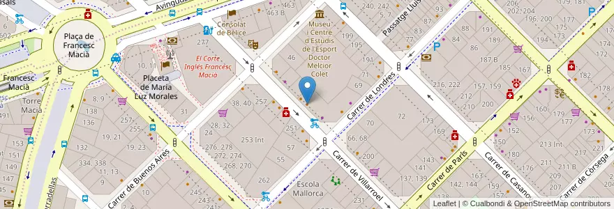 Mapa de ubicacion de Delice en Spagna, Catalunya, Barcelona, Barcelonès, Barcelona.